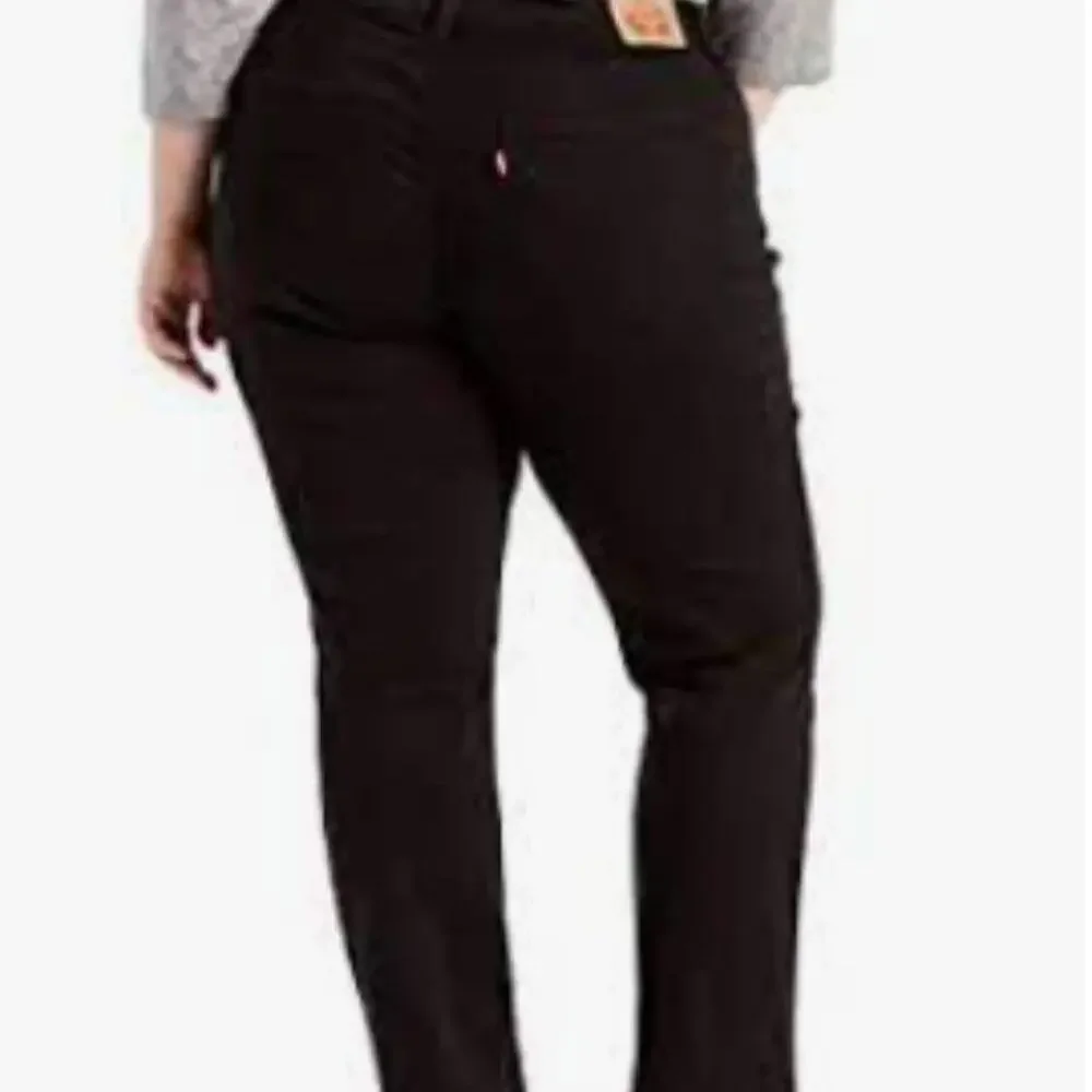 LEVI'S Black 414 Classic Straight Leg Jeans Size 22W